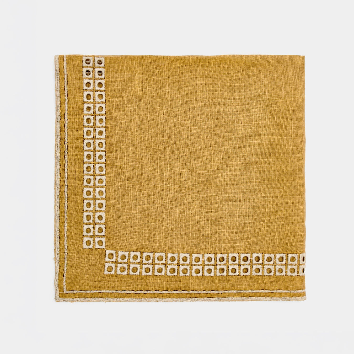 Erica Linen Napkin - Curry/Mastice