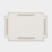 Erica Rectangular Linen Placemat - Avorio/Mastice