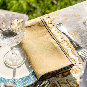 Filo Linen Napkin - Curry/Oxide