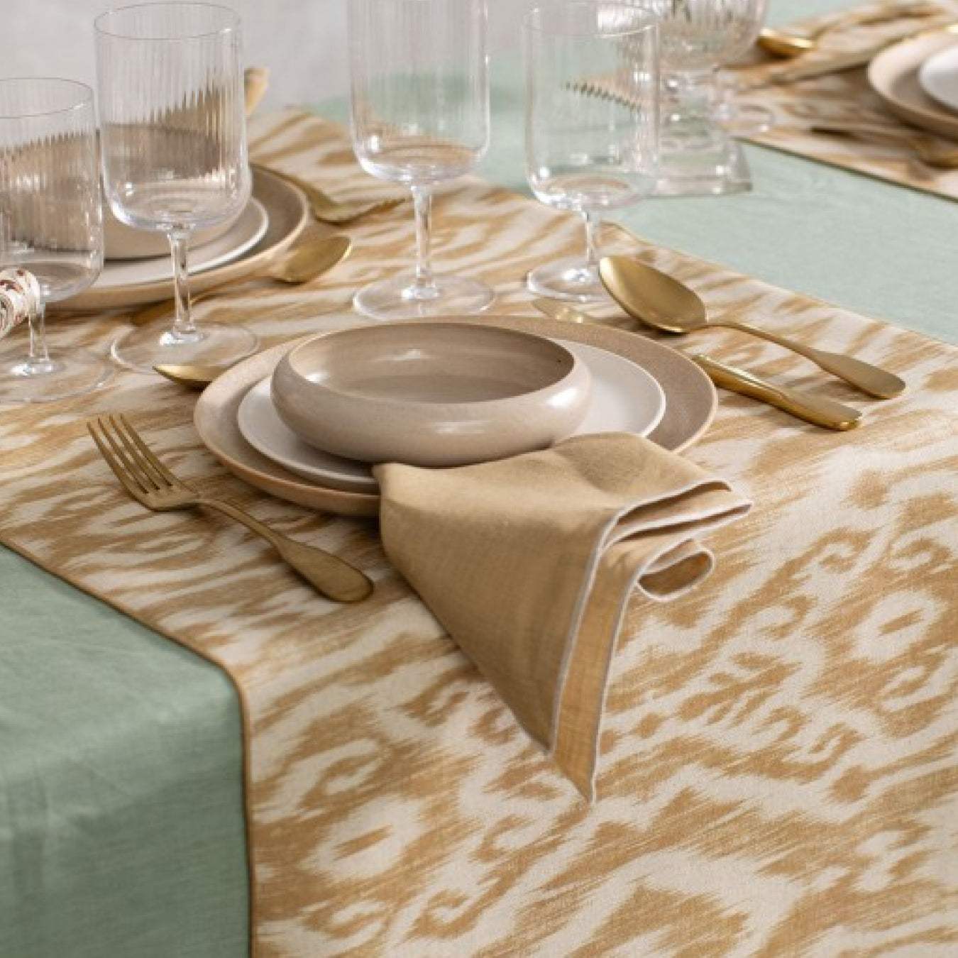 Filo Linen Napkin - Zenzero/Sale Marino