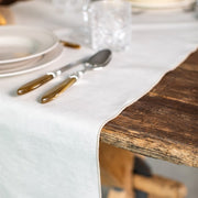Filo Linen Table Runner - Avorio/Mastice
