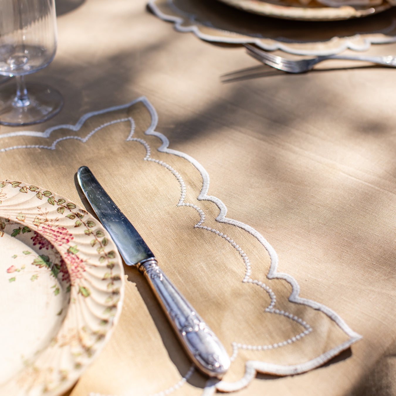 Letizia Linen Placemat - Zenzero/Sale Marino
