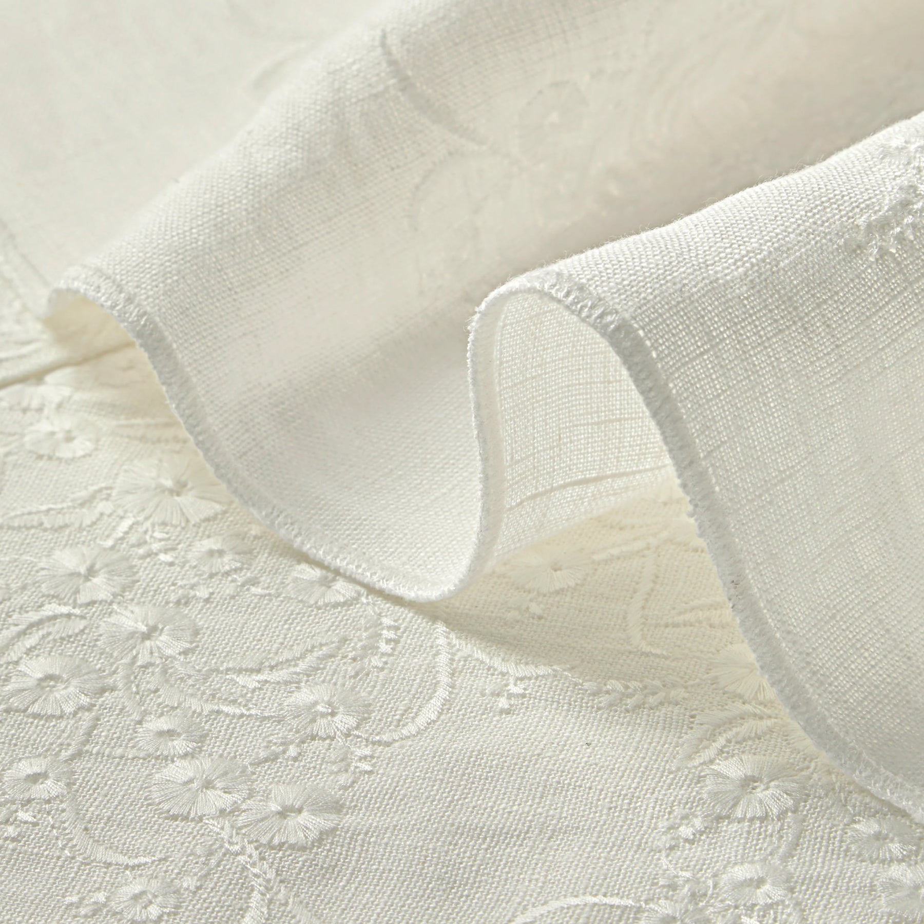 Venaria Linen Tablecloth - Avorio/Avorio