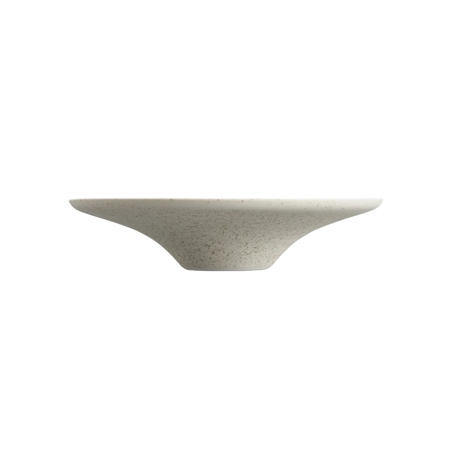 Bowl with Rim - Nashiji White