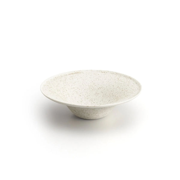 Bowl with Rim 7" - Nashiji White