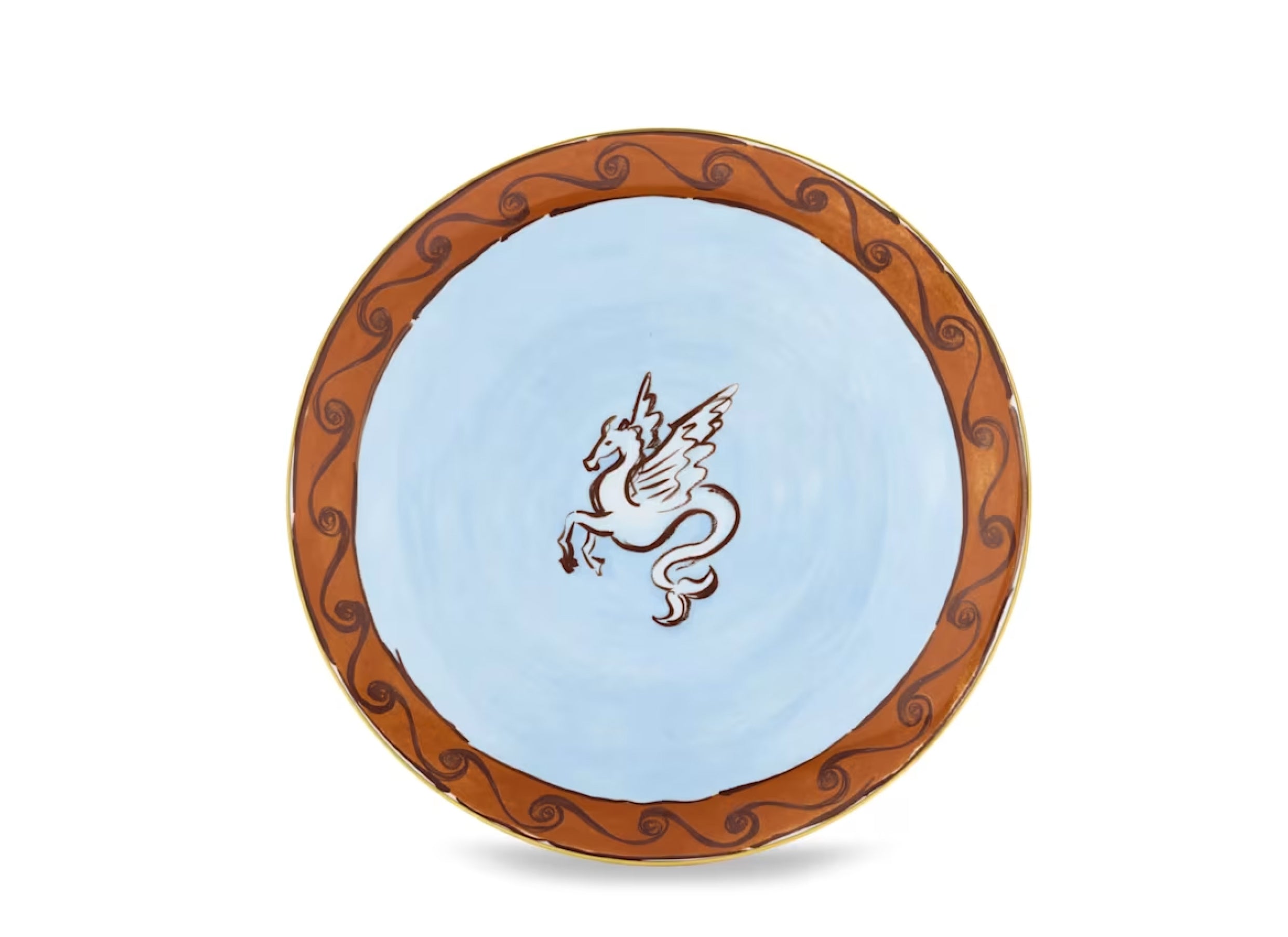 Il Viaggio di Nettuno Flat Charger Plate Terracotta