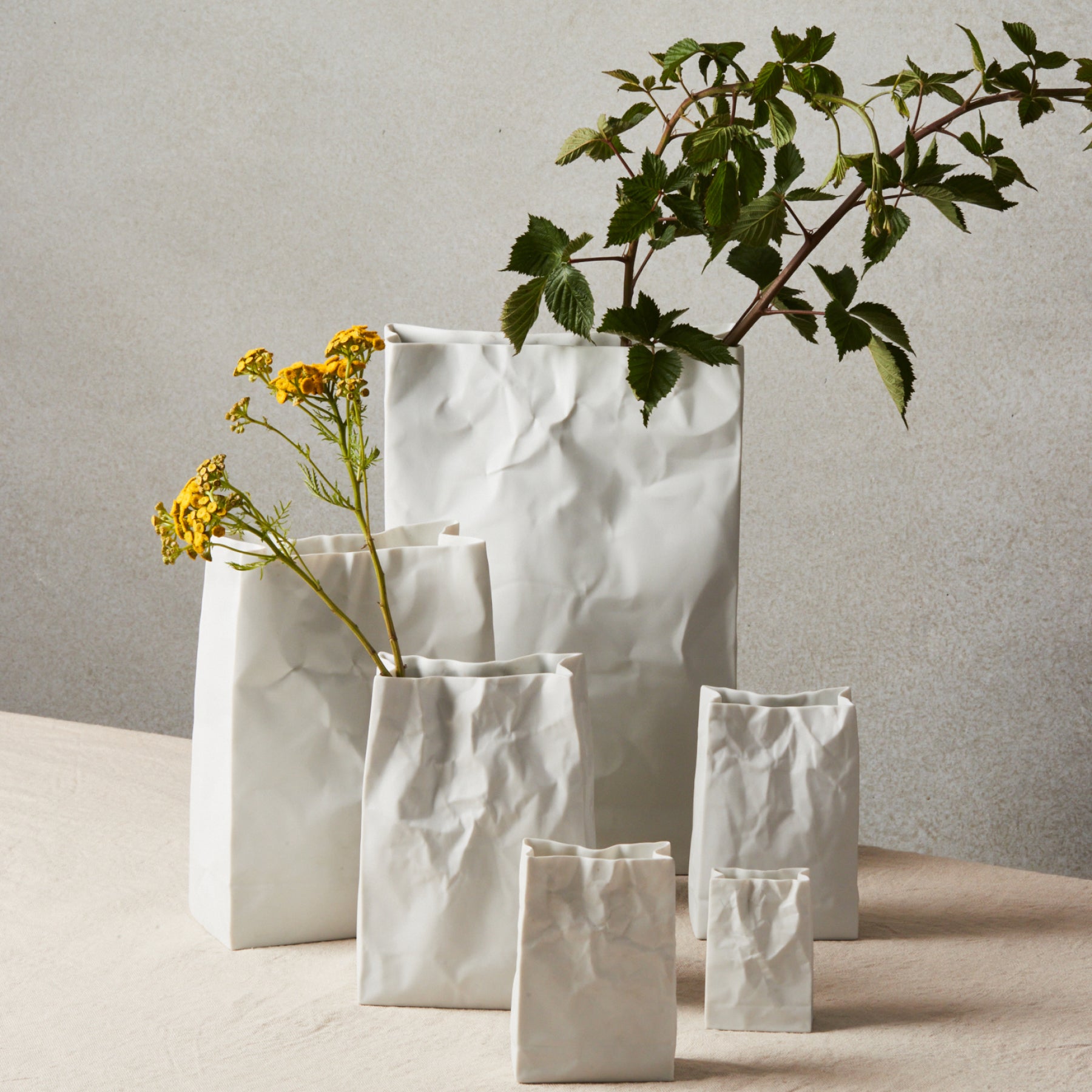 Crinkle Paper Bag Vase LL