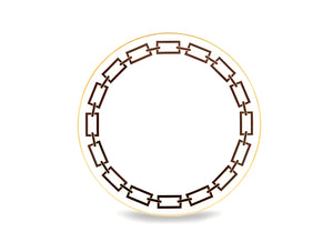 Catene Ebano Flat Dinner Plate