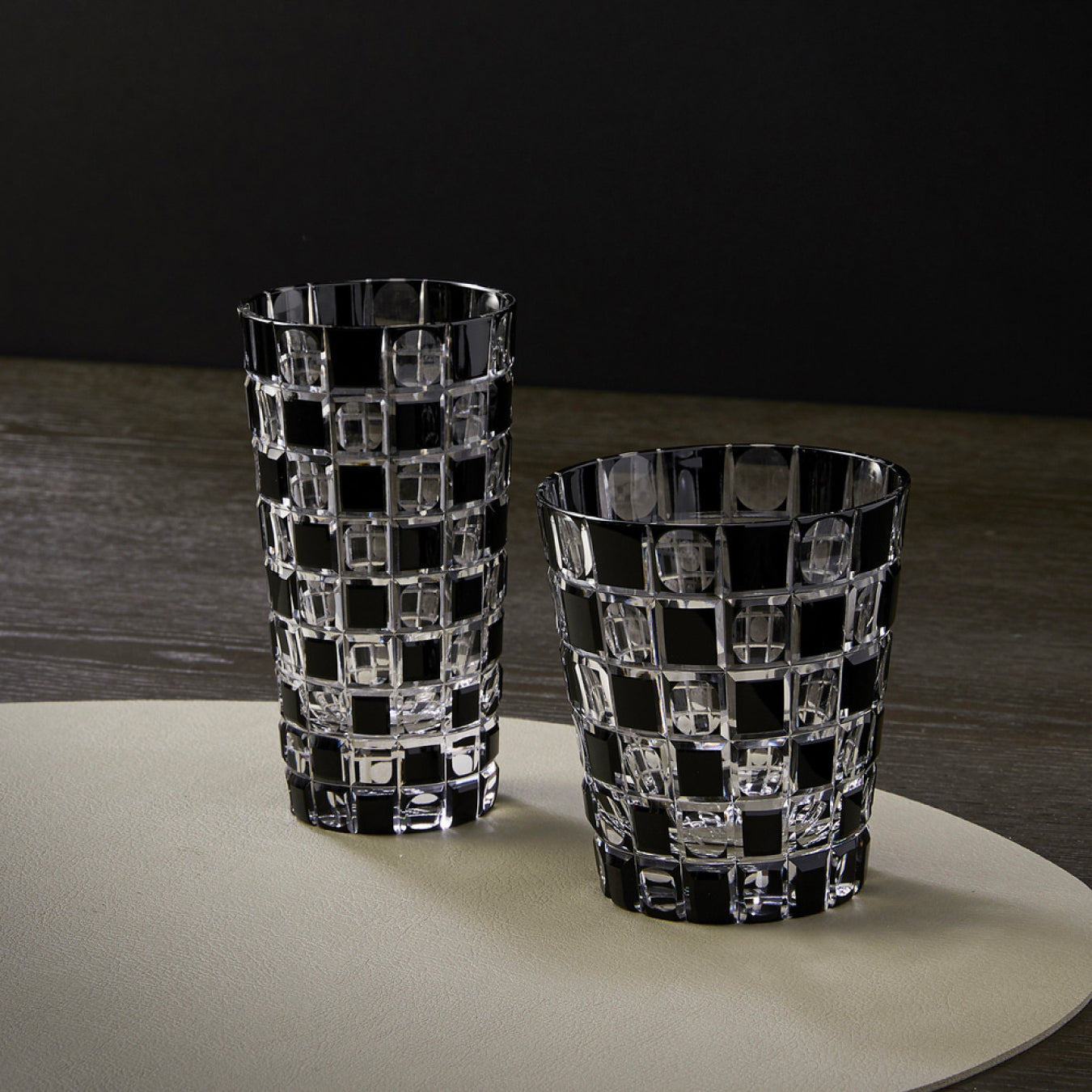 Edo Kiriko Check Old Fashioned Glass