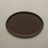 Flat Oval Plate | Copper Brown
