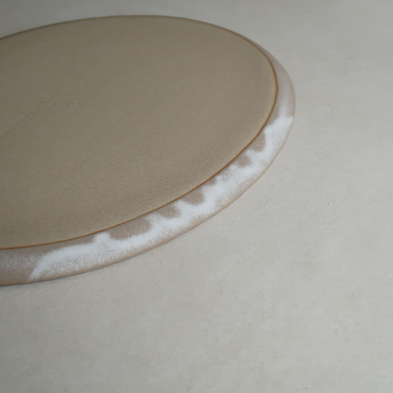 Flat Oval Plate | Stone Beige