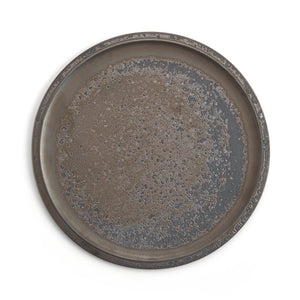 Flat Rim Plate 10" Black Rough
