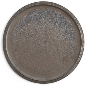 Flat Rim Plate 12" Black Rough