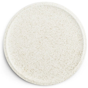 Flat Rim Plate 12" Nashiji White