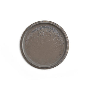 Flat Rim Plate 8" Black Rough