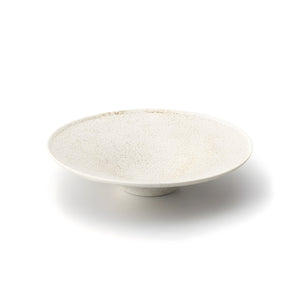 Bowl with Rim 10" Nashiji White