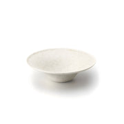 Bowl with Rim 7" Nashiji White