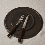 Flat Rim Plate - Black Rough