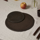 Flat Rim Plate - Black Rough