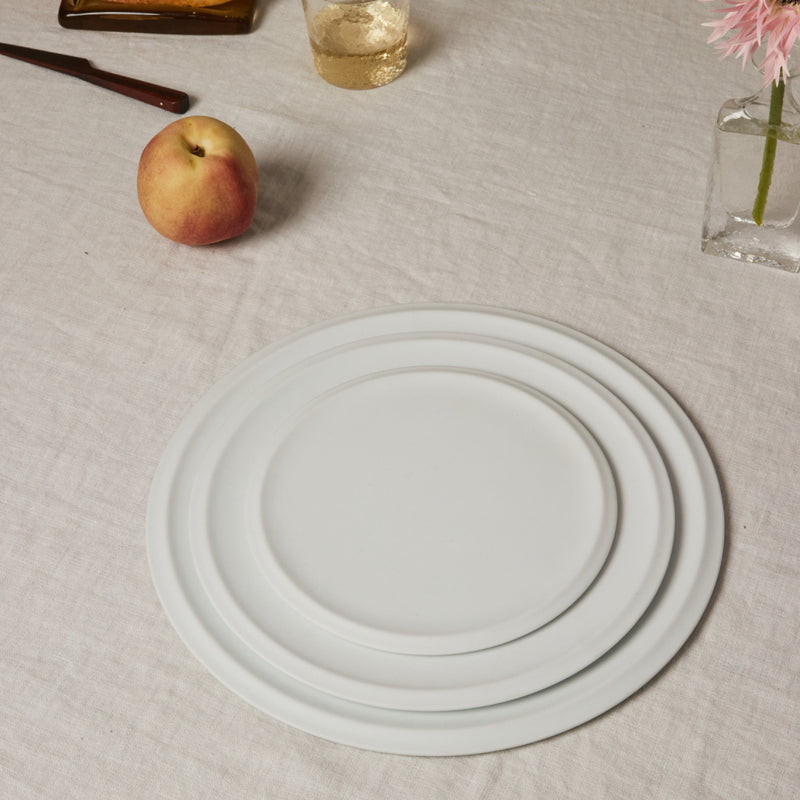 Flat Rim Plate - Matte White