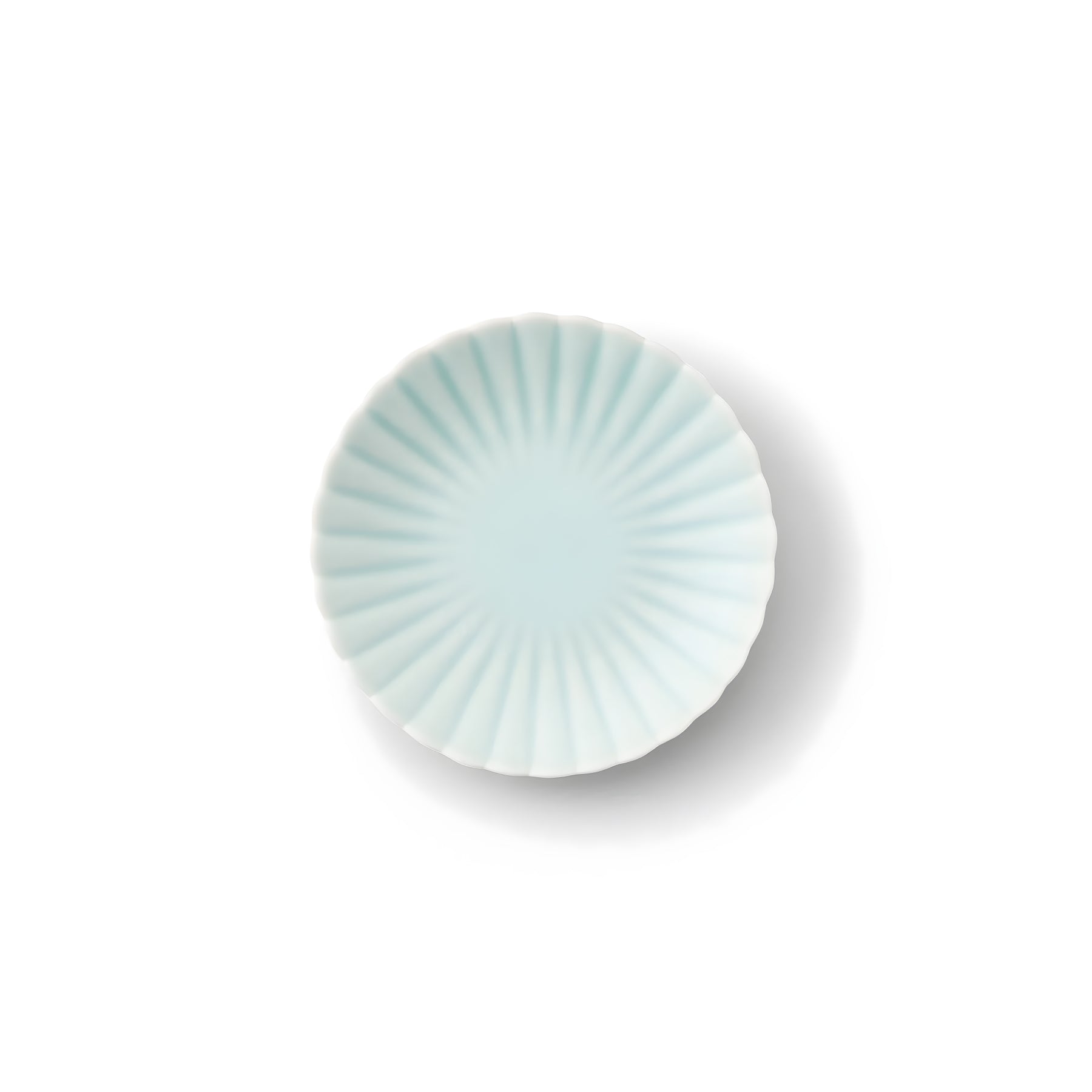 Moist Celadon Kikuwari Plate XS