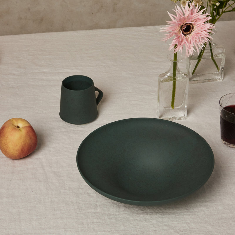 Round Bowl 10" - Nashiji Green