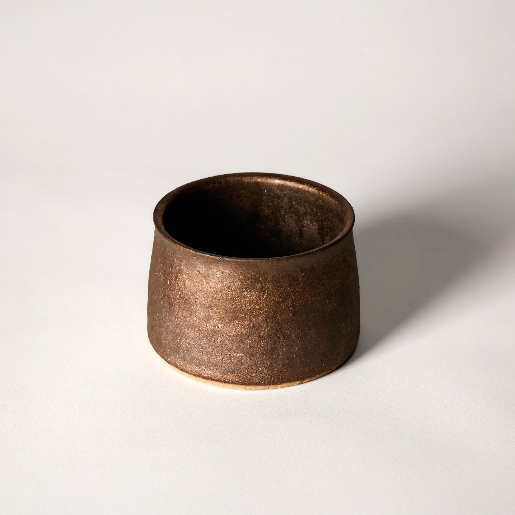 Junzo Maekawa Black & Gold Glaze Container