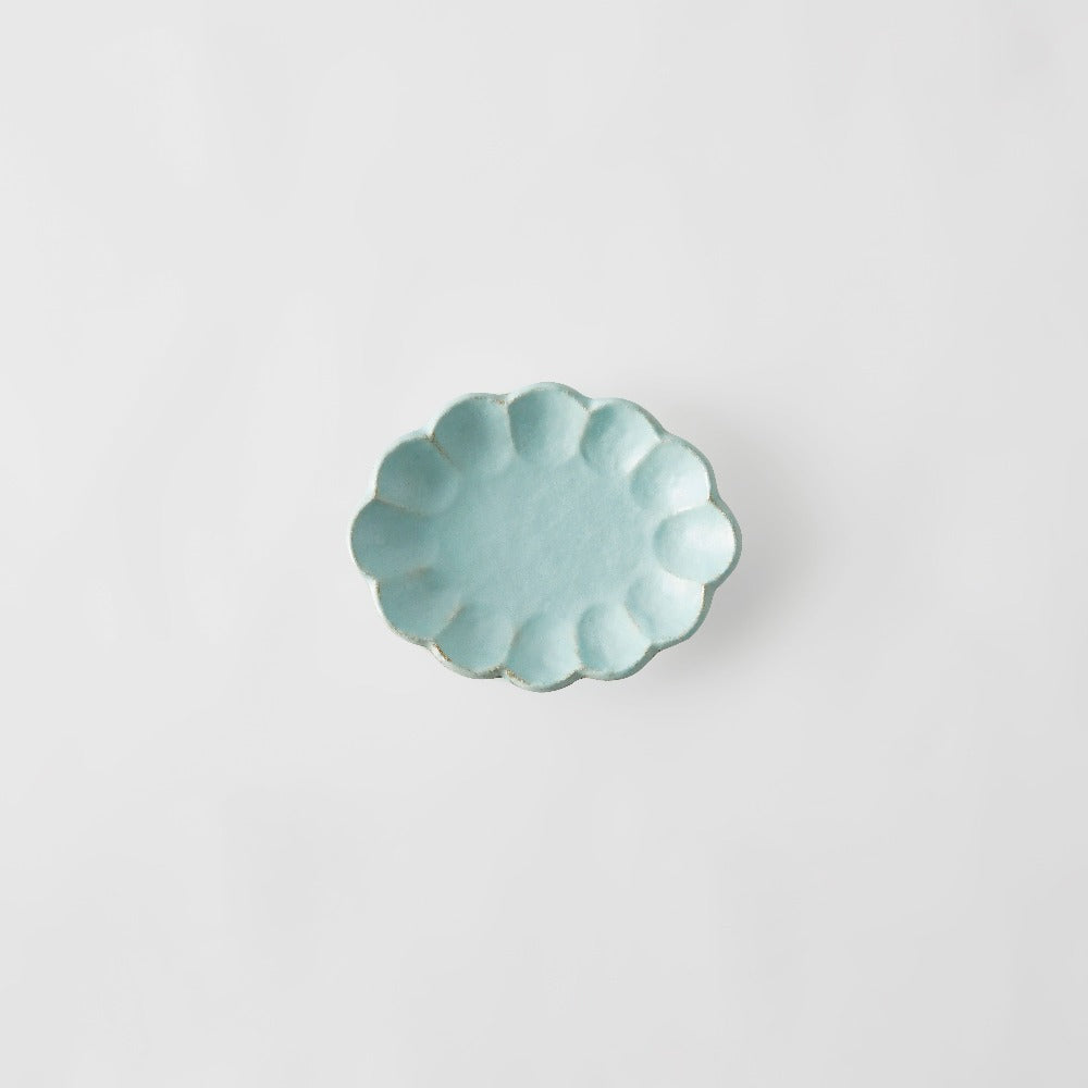 Kaneko Kohyo Rinka Oval Plate 18 Blue