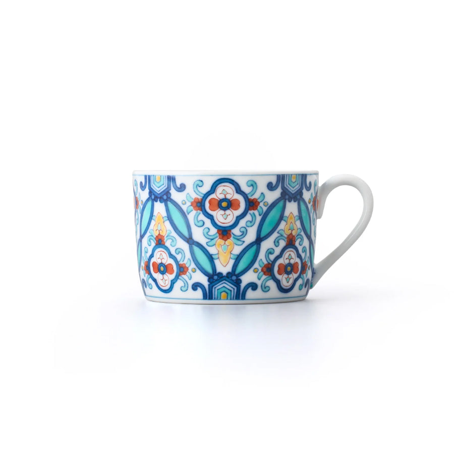 Kaleidoscope Sarasa Demitasse Coffee Cup & Saucer