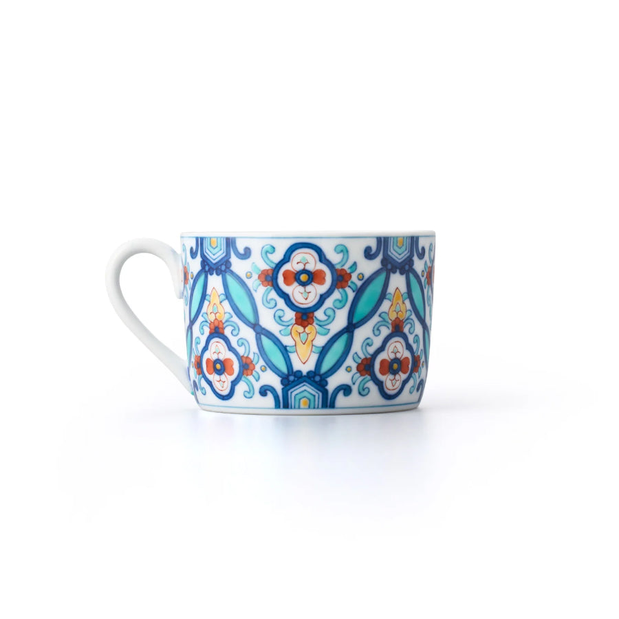 Kaleidoscope Sarasa Demitasse Coffee Cup & Saucer