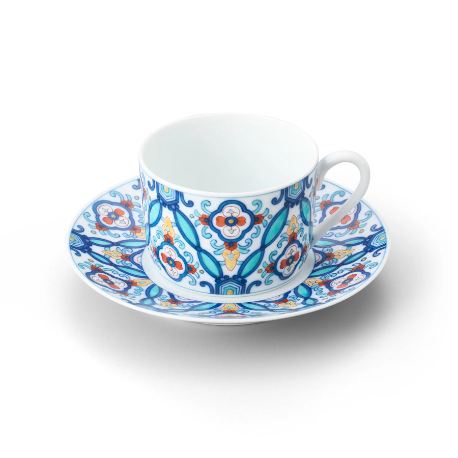 Kaleidoscope Sarasa Demitasse Coffee Cup & Saucer