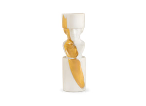 LCDC Gold Il Letterato White Candleholder