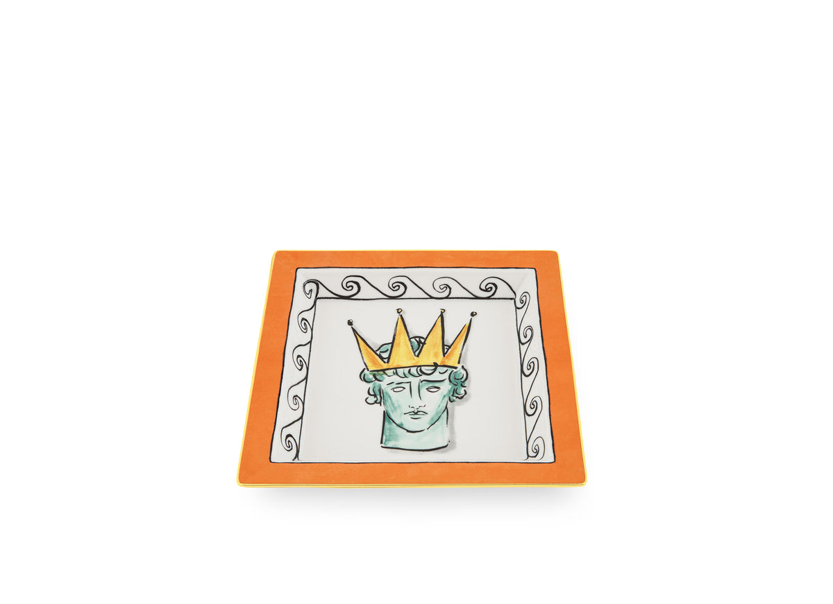 Il Viaggio di Nettuno Large Square Change Tray Rock Orange