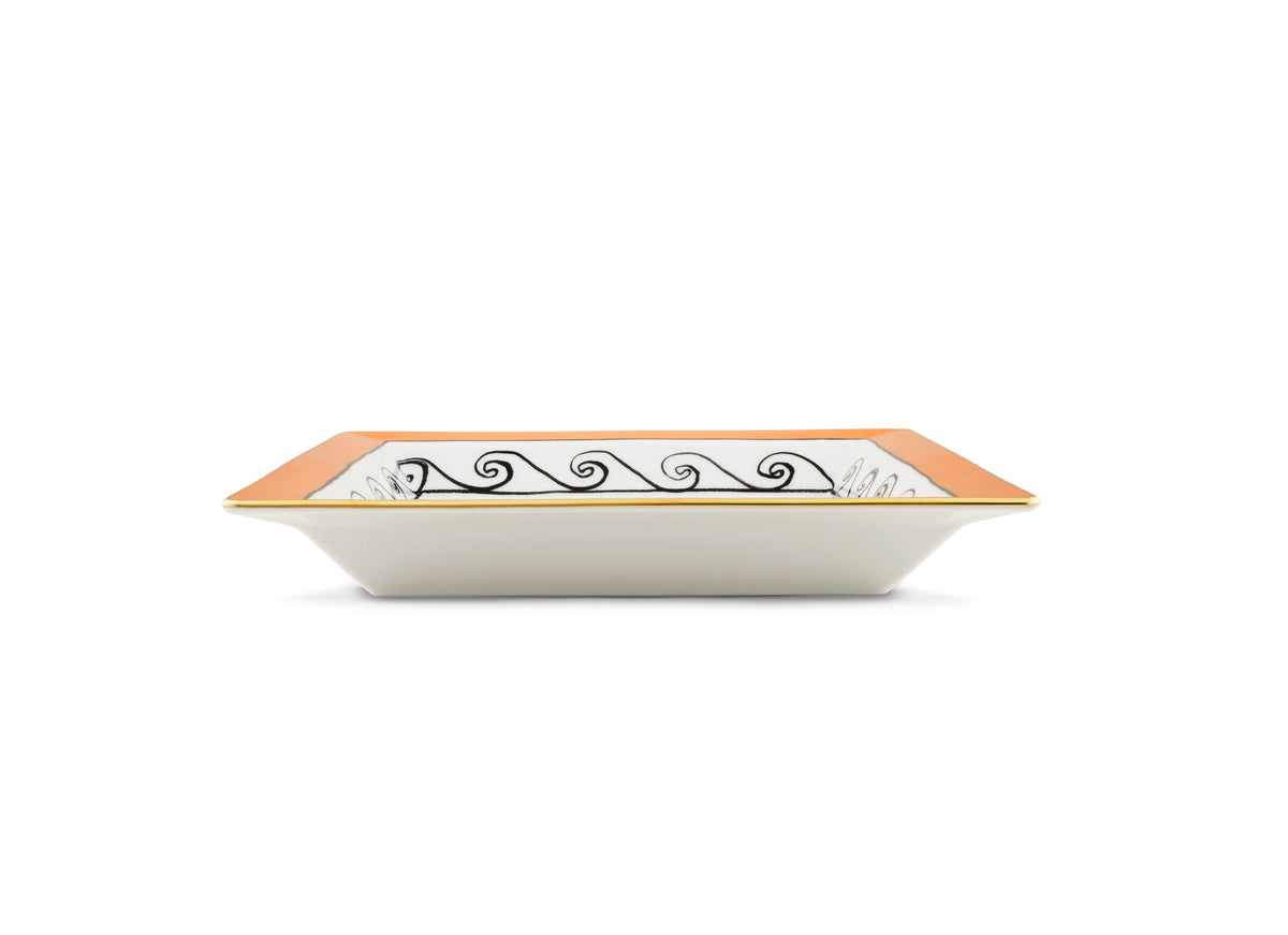 Il Viaggio di Nettuno Large Square Change Tray Rock Orange