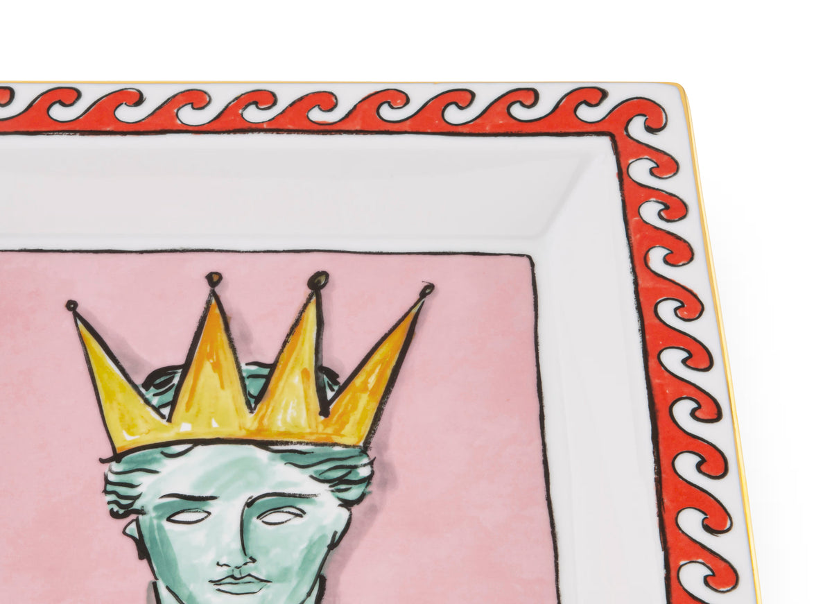 Il Viaggio di Nettuno Large Square Change Tray Pink