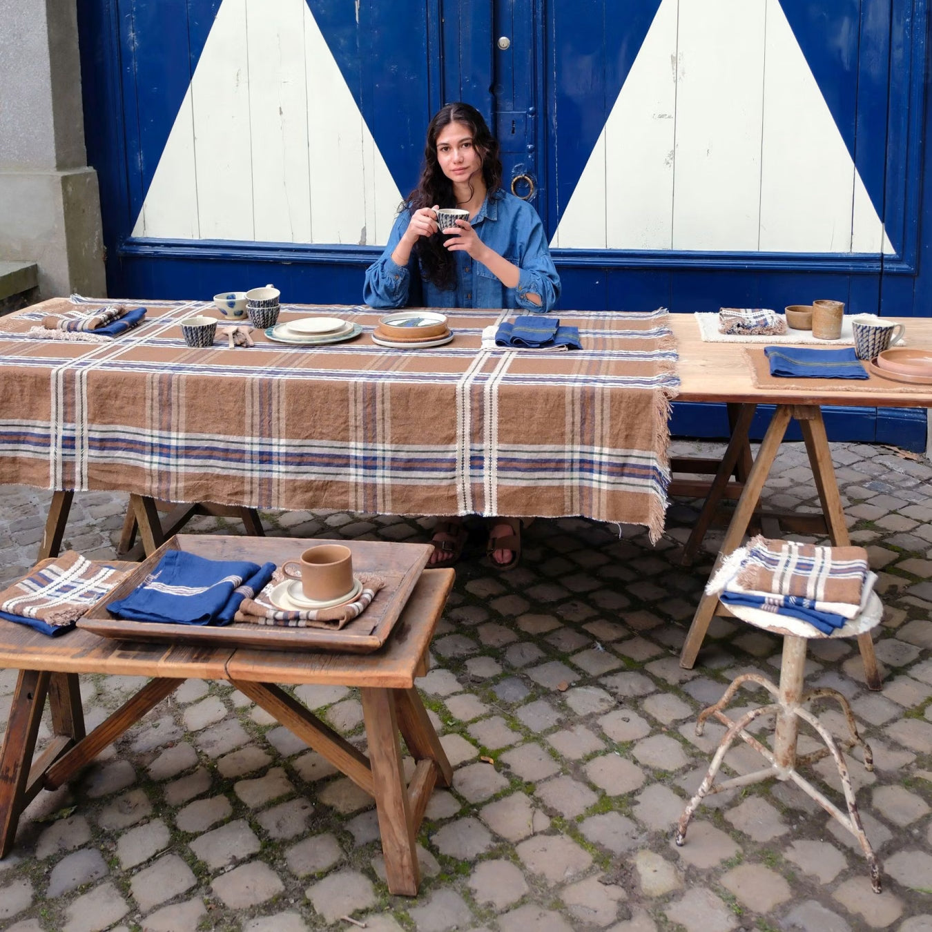 Batsi Table Linen - Check