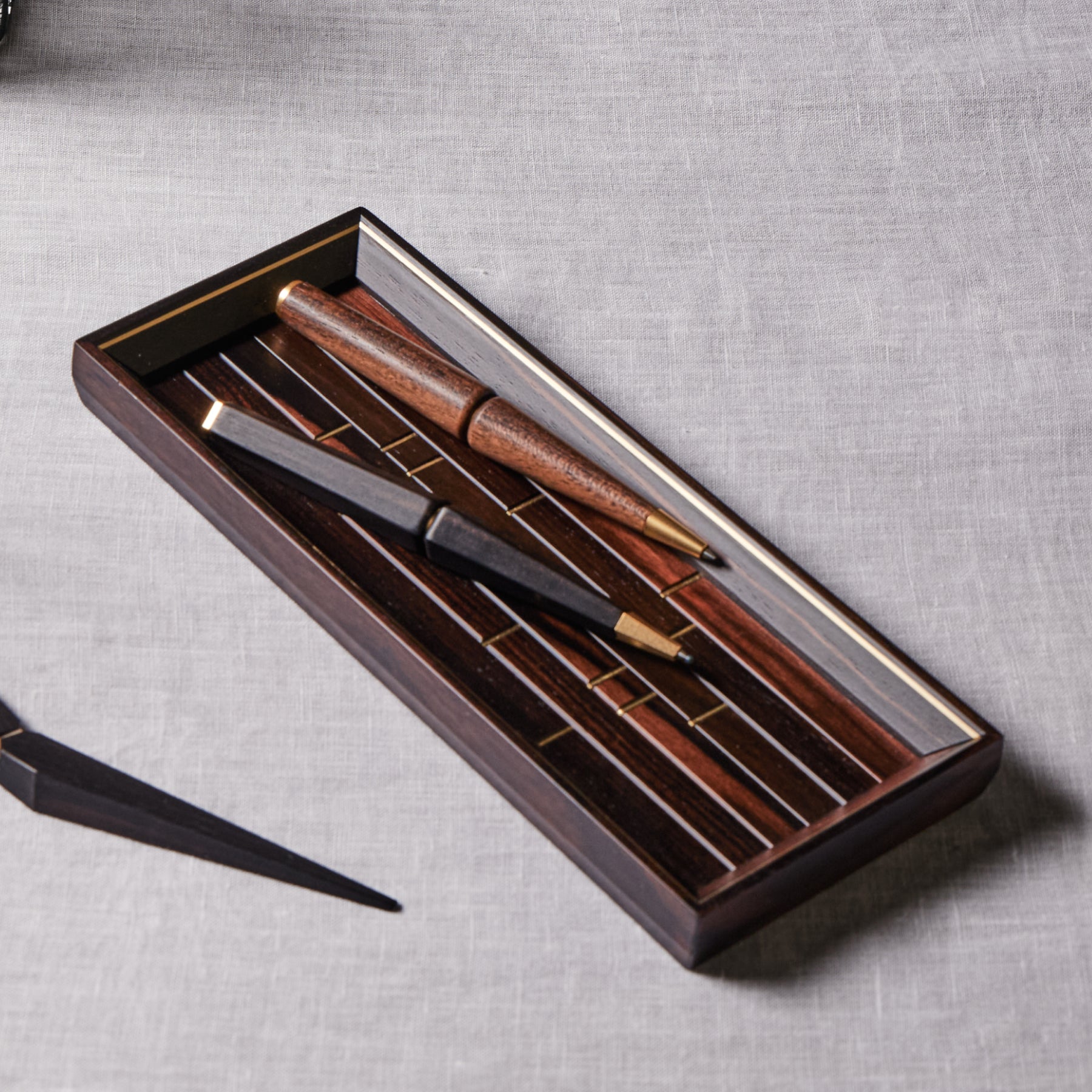 Ebony Rectangular Tray
