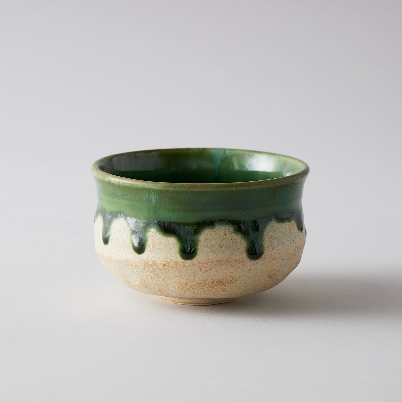 Nodate Tea Bowl Set – Flowing Green Glaze