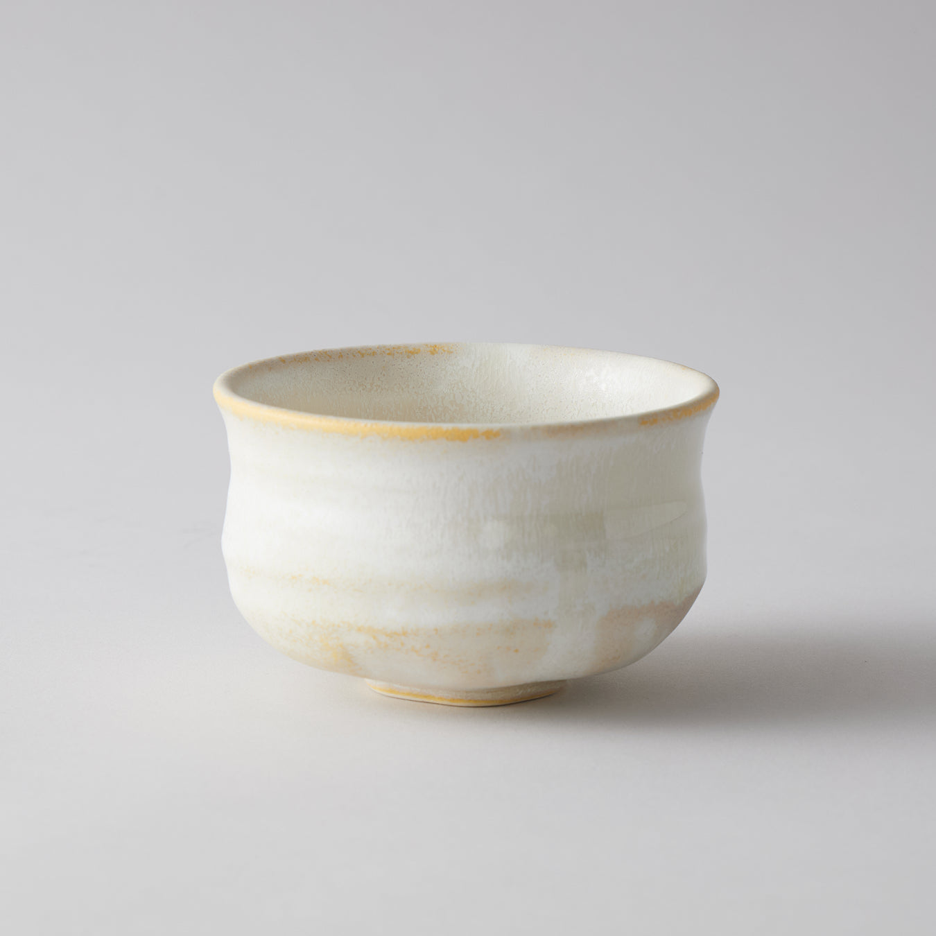 Nodate Tea Bowl Set – White Crystalline Glaze