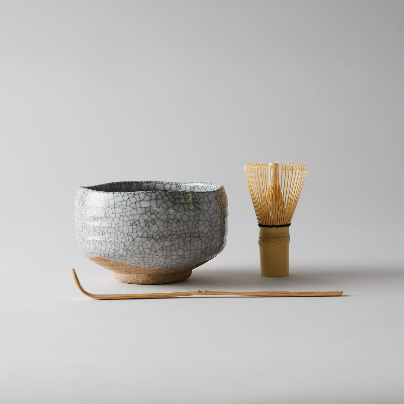 Nodate Tea Bowl Set – Ink Crackle Glaze