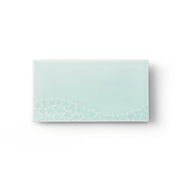 Moist Celadon Cherry Blossom Carved Rectangular Plate <爽 SOU>