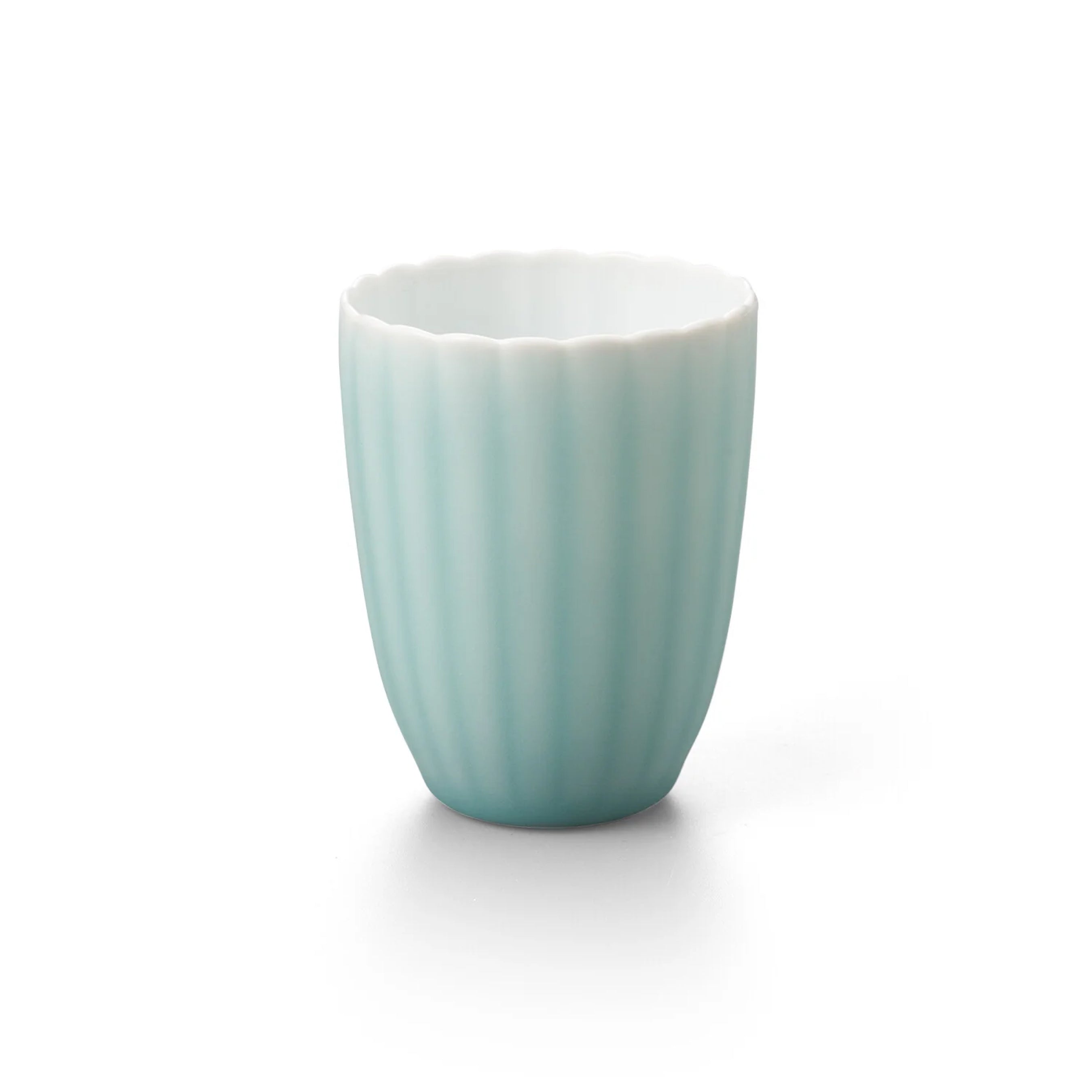 Moist Celadon Kikuwari Teacup (L)