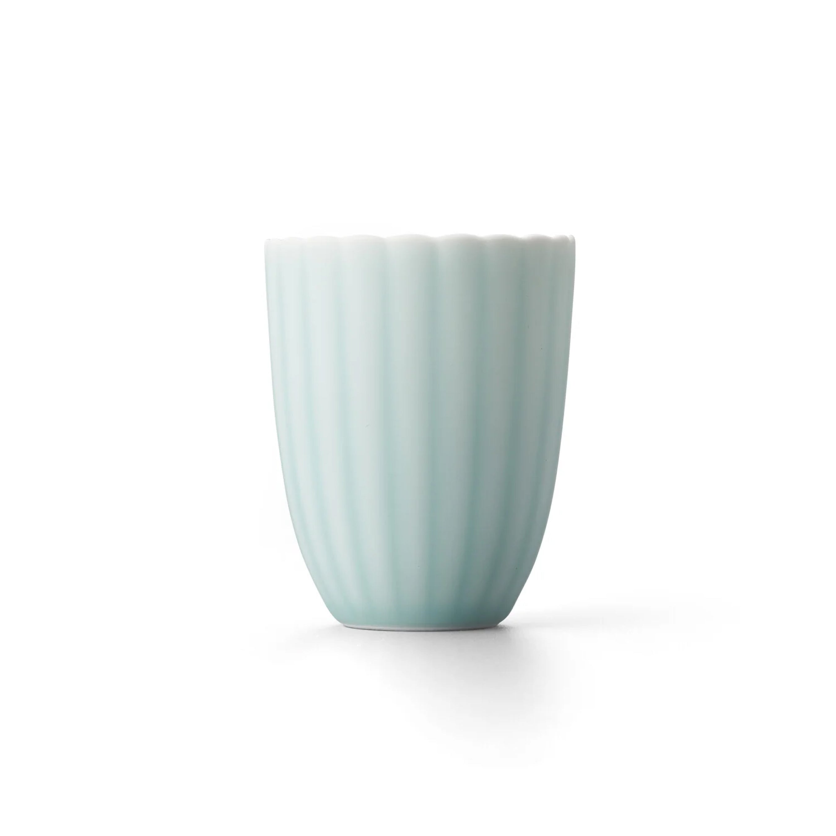 Moist Celadon Kikuwari Teacup (L)