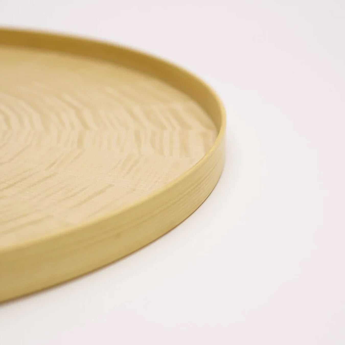Mori Kougei Round Rays Wood Tray 17" - White Sycamore