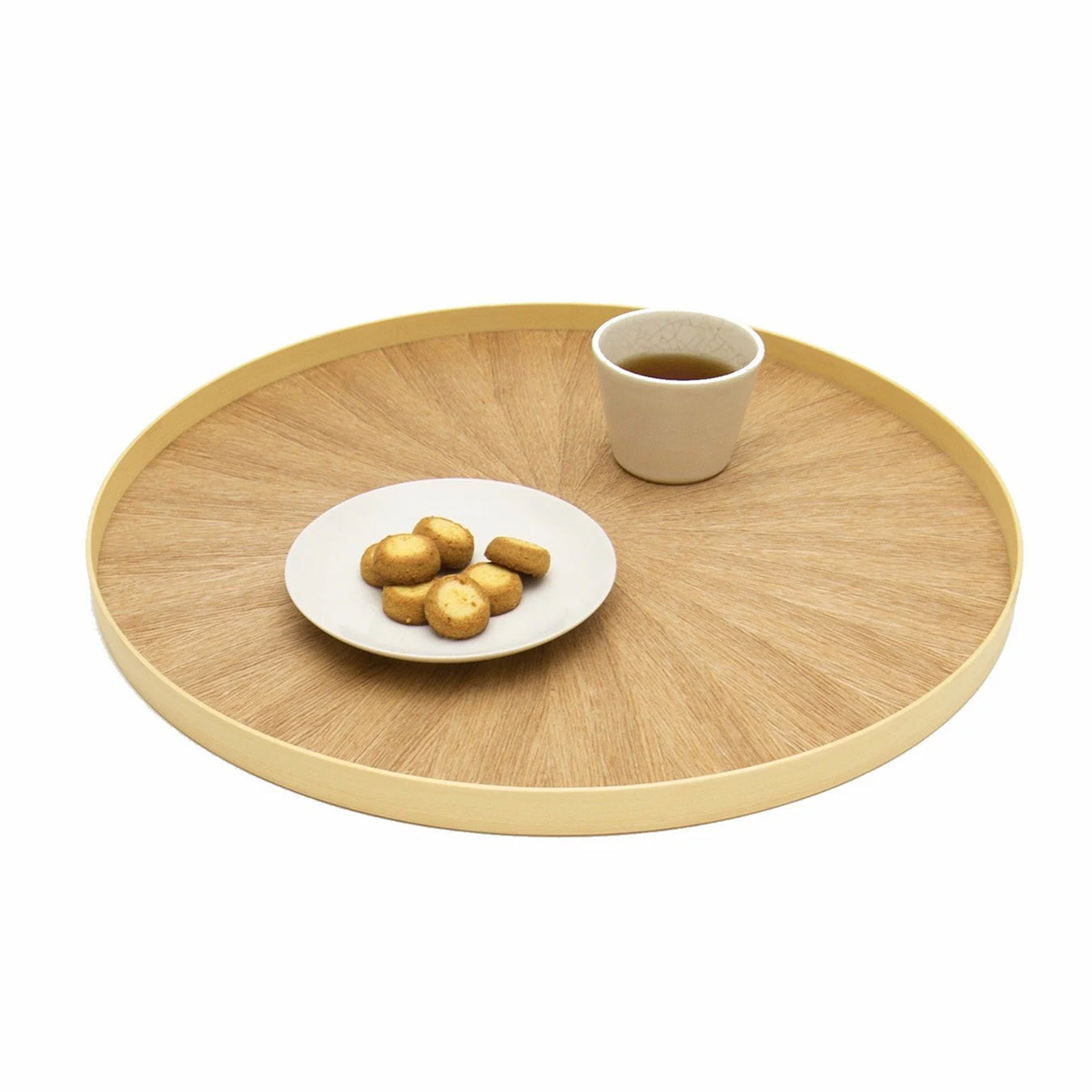 Mori Kougei Round Rays Wood Tray 11" - Ash