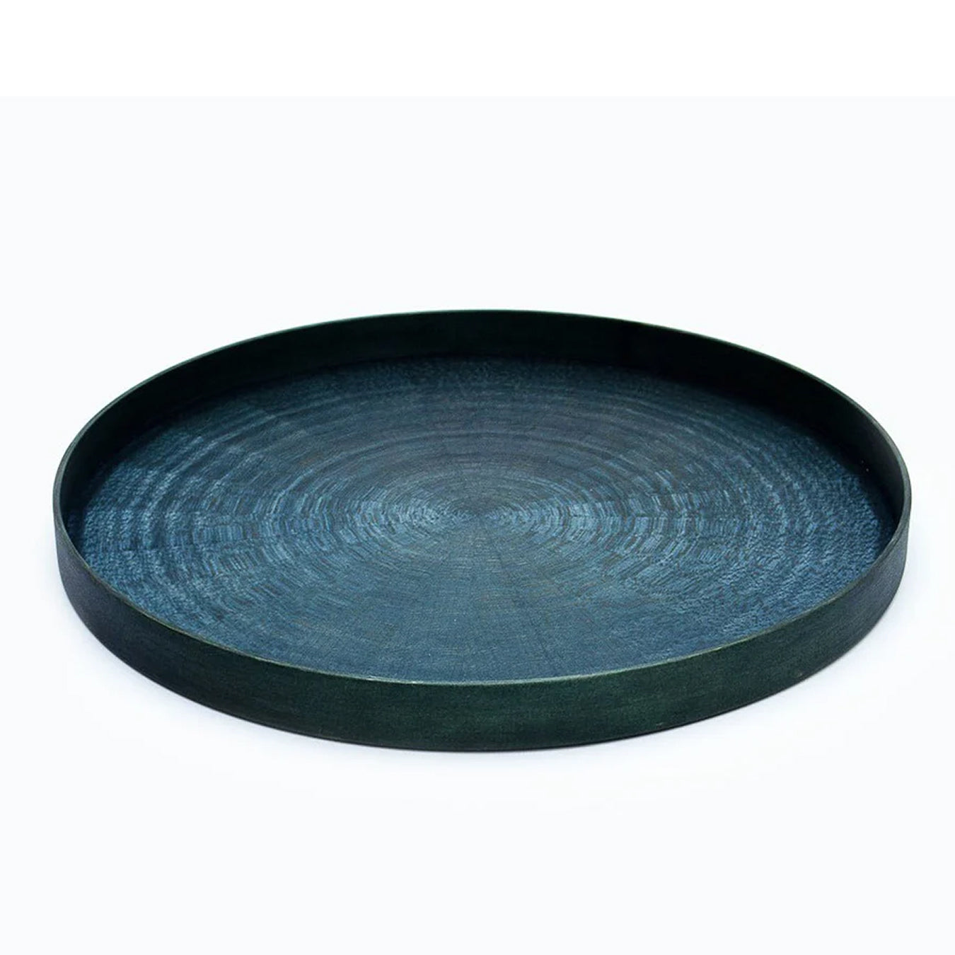 Mori Kougei Round Rays Wood Tray 11" - Indigo Dyed
