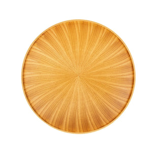 Mori Kougei Round Rays Wood Tray 11" - Zelkova