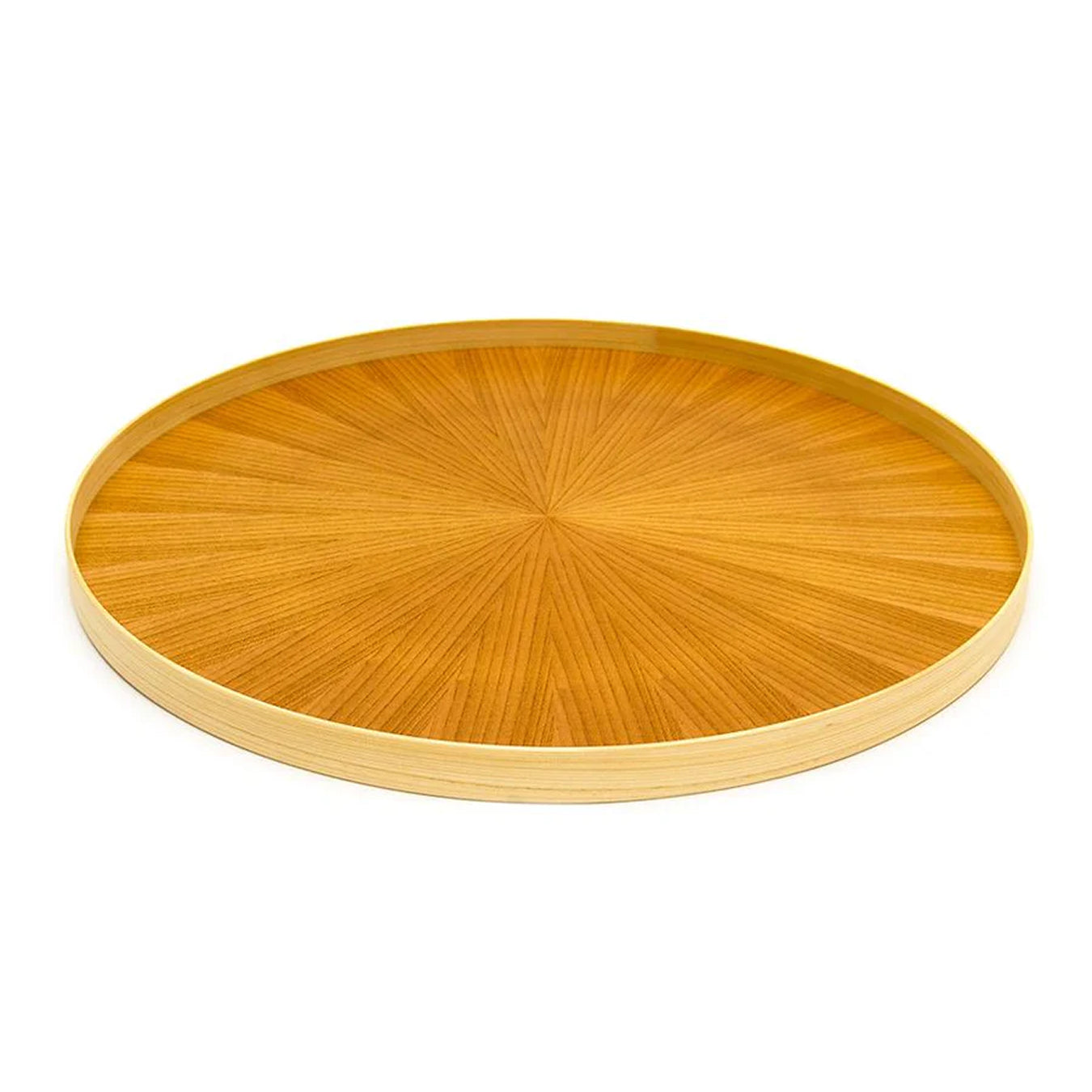 Mori Kougei Round Rays Wood Tray 11" - Zelkova