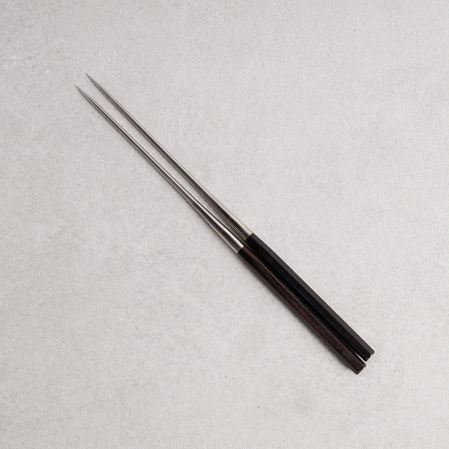 Moribashi Plating Chopsticks - Hexagonal Ebony Handle
