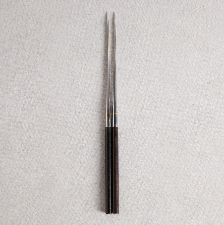 Moribashi Plating Chopsticks - Round Ebony Handle